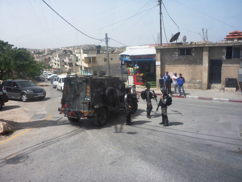 Some of the security forces escorting us in, there and out of the place - Tel Gibeon