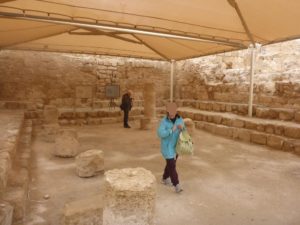 The Reception hall. It was later used as a synagogue during the revolts - Herodium