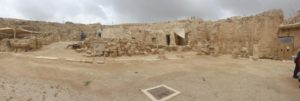 The palace courtyard, looking on the steps from the outer wall. - Herodium