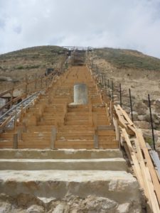 The formwork to the stairs