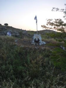 "In memory of Yoav Harob that fell in the area 17.07.1967"  I couldn't find any mention of him. This is after Six day war, and he might have died from a land mine or car accident. Petroleum road