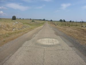 Part of the road is in the IDF firing areas, and not accessible most of the day of the year. I still couldn't understand for what are the circles on the road.