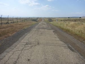 Part of the road is in the IDF firing areas, and not accessible most of the day of the year. I still couldn't understand for what are the circles on the road.