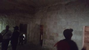 the new wall in the Burial caves in Saint-Étienne Basilica 