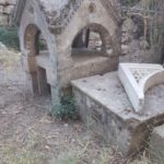 A chimney cover near the cistern in Saint-Etienne basilica garden