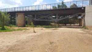 The new railway bridge: a simple supported steel truss bridge