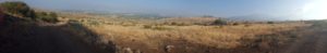 Half the way up, looking down on the Hula Valley