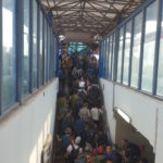 The load on Lod train station on the morning