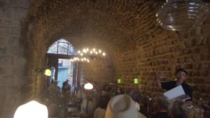 The remains of the gate tower inside Abu-lafia resturant - Jaffa walls