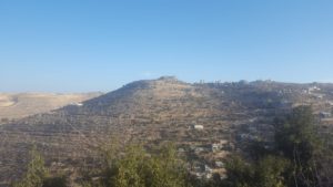 Tel Kfira above the stream