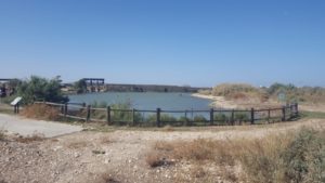 The Dam on Nahal taninim and the small lake behind it