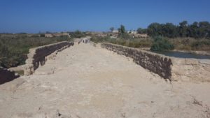 The dam - 194m long and 4-10 meter width used to hold the water of Nahal Taninim. 