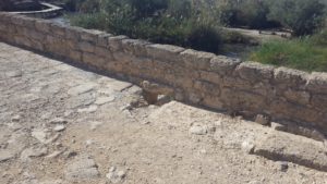 Drainage opening in top of the dam in Nahal Taninim