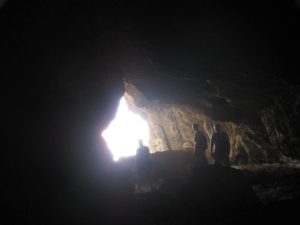 Looking at the entrance from inside - Sodom salt cave