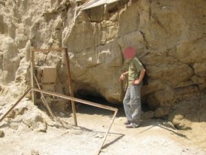 The entrance to Colonel salt cave - Sodom salt cave