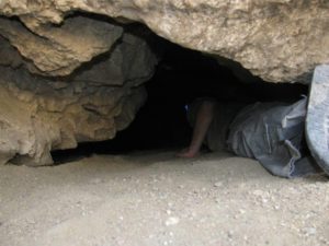 Squeezing in  - Sodom salt cave