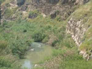 The Yarmouk river cascades - The Hejaz railway tunnel