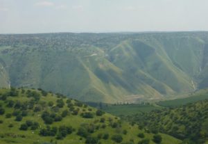 Looking from above on the Yarmouk valley - The Hejaz railway tunnel