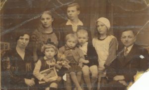 My grandmother family: my grandmother on the right with the hat, her sister in the middle (she is the smallest). None except of the survived the Holocaust. Postcard