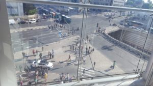 Azrieli Junction today afternoon - Ethiopian riots
