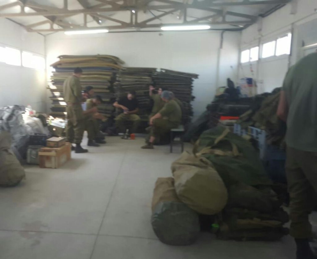 Our hanger full of military equipment