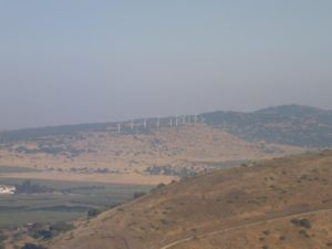 The wind turbines of Golan heights. Now there are more, but not enough - volcanoes