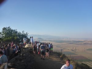 The Northern lookout of the Bental, packed with tourists. - volcanoes