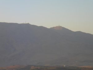 Israeli posts on Mount Hermon. The right post is (almost) the highest point in Israel