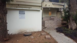 The Mikveh on the left and the small pools for the immersion on the right.