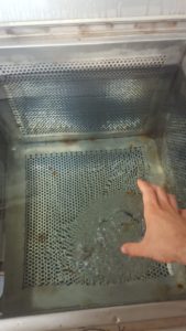 The water need to cover the vessel from all sides. That is why you need to pill off the stickers from the vessel. This is also why you need to leave the vessel for a second and catch it again.