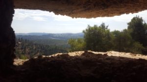 Looking South-East from the post toward Jerusalem (in the horizon)  - sanatorium post