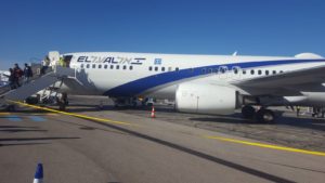 El Al airplane in which we flew - Israeli combina