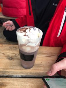 The best chocolate - on top of Vallandry 74 elevator - La Plange