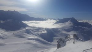 A panoramic view from the highest point opened, in the future a view balcony will be opened here - Les Arcs 1950