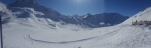 Looking to the other side of the ridge, which is outside the ski area - Les Arcs 1950