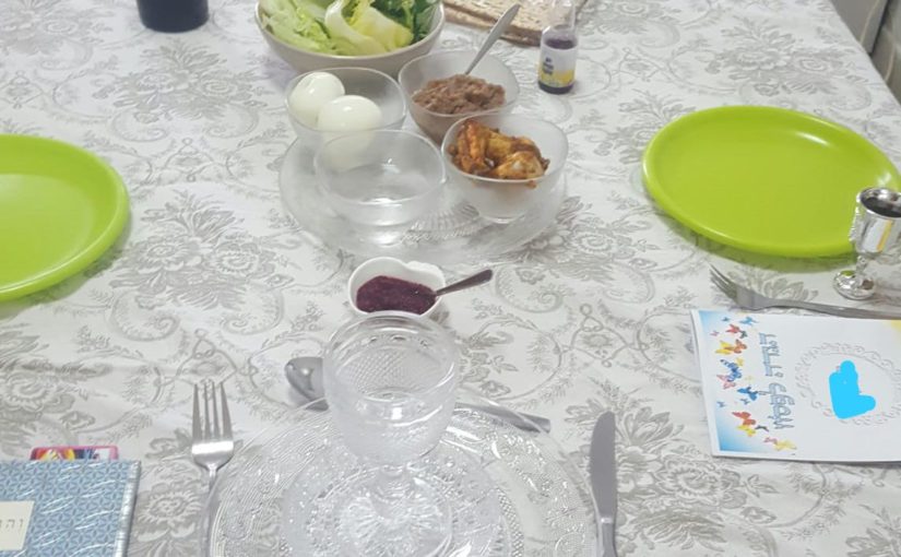 How all the family Passover Seder tables looked like, each couple celebrating by its own - 5 - Passover Seder