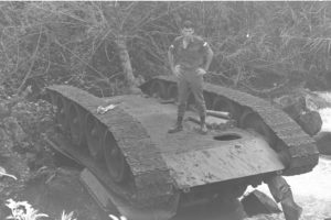 The syrian tank on November 1967, when it been first found out - lower Banias stream