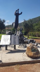 The memorial for Egoz unit fallen soldiers. After 4 of them the settlement is named.