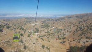 Looking down from the cable car - mount Hermon