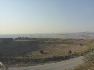 Mount Peres carter, one of the volcanoes along the Israeli Syrian border - Israeli Syrian border