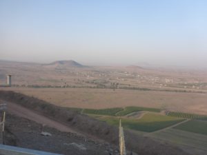 The Syrian Tel Kudna, part of the Volcanoes in Syrian Golan Heights, and Strategic point - Israeli Syrian border