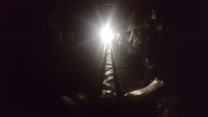 The light at the end of the tunnel that leads the Sataf water from the inner gather water pool to the external one