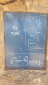 The drawing next to the top entrance showing the water system (and drawing is at the exit from the tunnel)