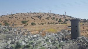 The famous wind turbines of Golan heights, for a long time those were the only commercial wind turbines in Israel - Wind turbines