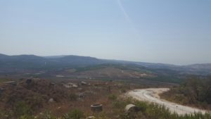 The area on the north of Golan heights were new windfarms are planned to be built - Wind turbines