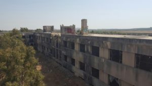 The inner court of the building - The headquarters building of the Syrian forces on Golan heights