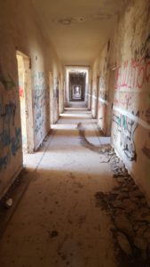 The corridor of the building (Looking North) - The headquarters building of the Syrian forces on Golan heights