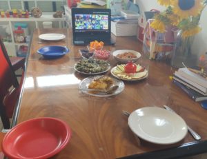 Our Holiday table with the signs of Rosh Hashanah - Second curfew