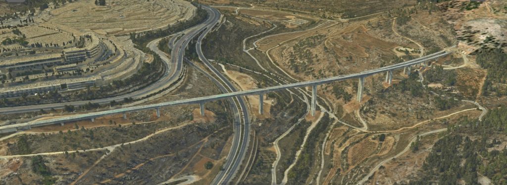 Bridge 10 - a 1km long and 86.5 high bridge (Source: a 1km long and 86.5 high bridge) - Jerusalem new railway