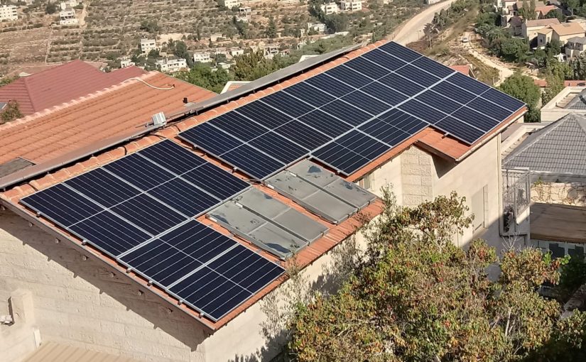 The installed PV solar panels. In a week IEC worker will change the electric meter and connect it to the grid. - PV Solar panels